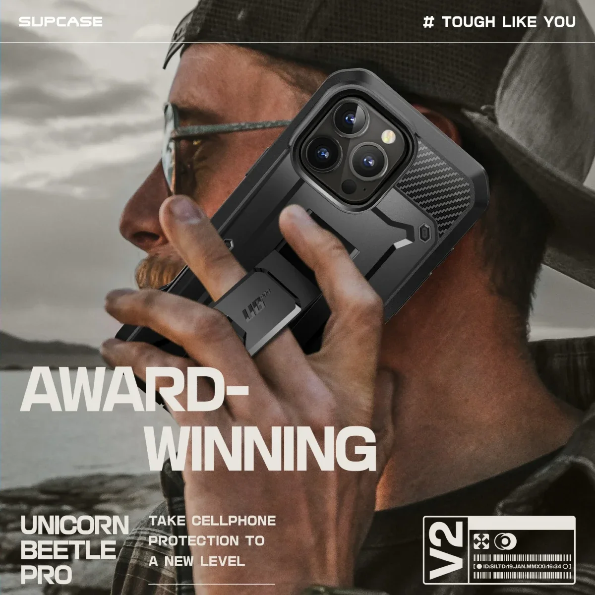 SUPCASE UB Pro Apple iPhone 16 Pro Hoesje Full Protect Kickstand Zwart afbeelding 3