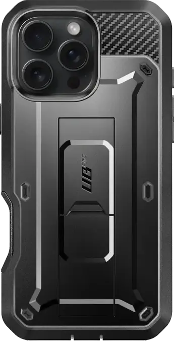 SUPCASE UB Pro Apple iPhone 16 Pro Hoesje Full Protect Kickstand Zwart afbeelding 2