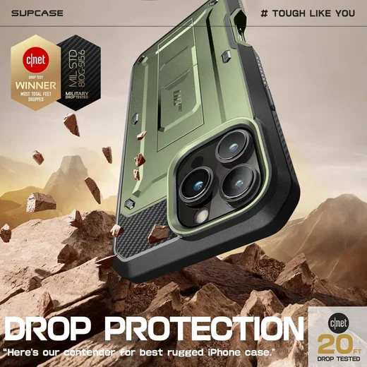 SUPCASE UB Pro Apple iPhone 16 Pro Hoesje Full Protect Kickstand Groen afbeelding 6