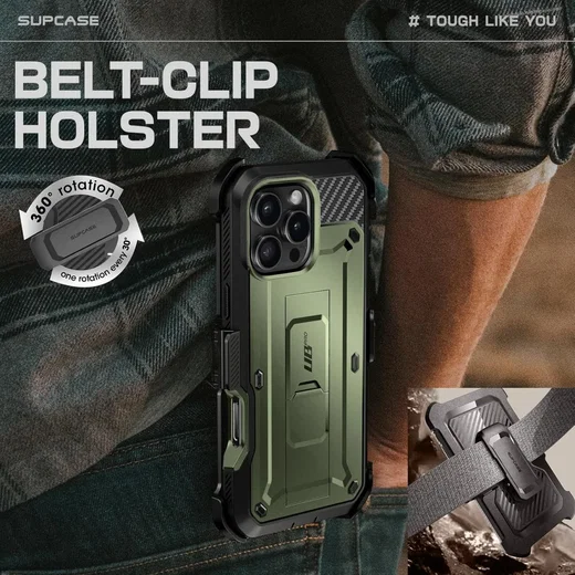 SUPCASE UB Pro Apple iPhone 16 Pro Hoesje Full Protect Kickstand Groen afbeelding 8