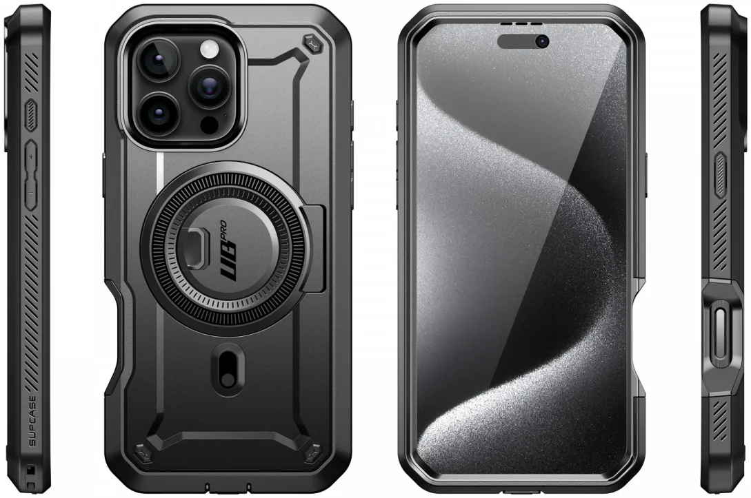 SUPCASE UB Mag Pro Apple iPhone 16 Pro Hoesje MagSafe Stand Zwart afbeelding 12