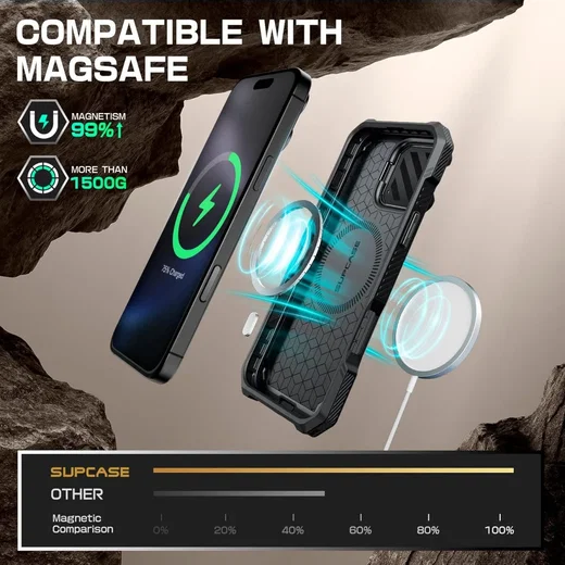 SUPCASE UB Pro MagXT Apple iPhone 16 Pro Hoesje Camera Protector Zwart afbeelding 6
