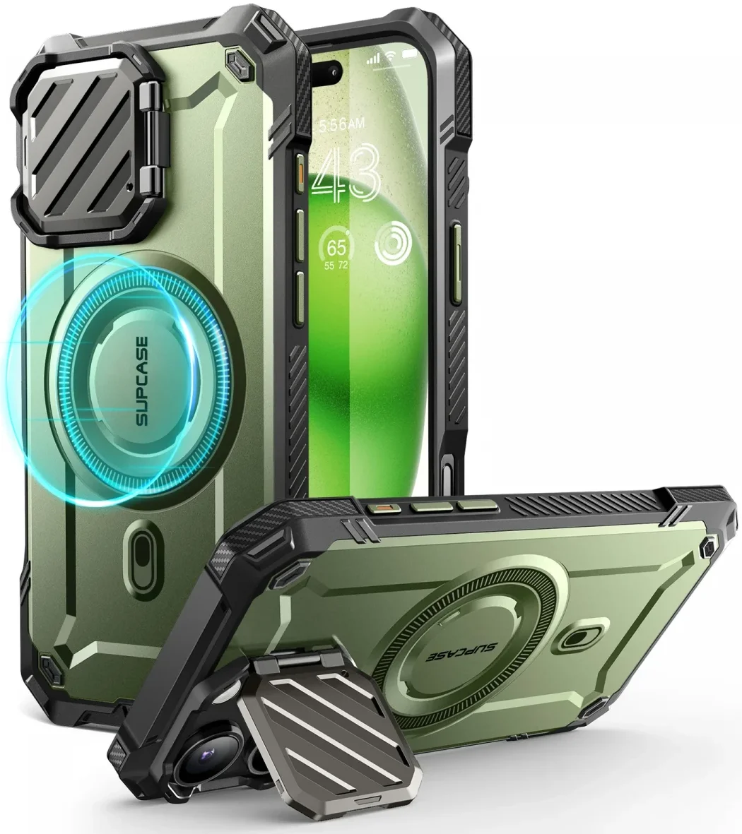 SUPCASE UB Pro MagXT Apple iPhone 16 Pro Hoesje Camera Protector Groen afbeelding 1
