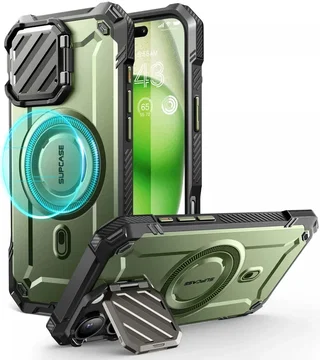 SUPCASE UB Pro MagXT Apple iPhone 16 Pro Hoesje Camera Protector Groen