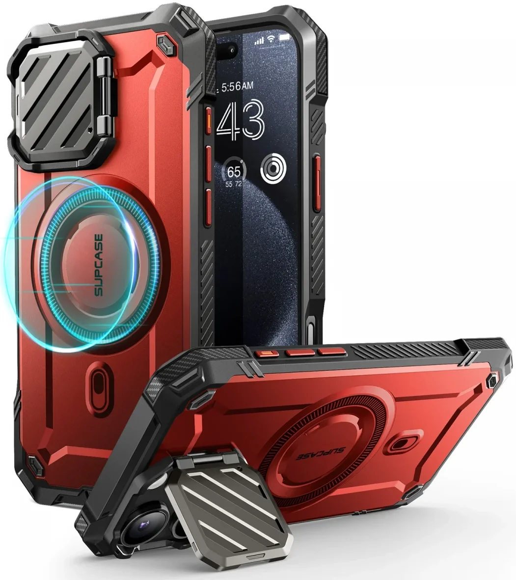 SUPCASE UB Pro MagXT Apple iPhone 16 Pro Hoesje Camera Protector Rood afbeelding 1