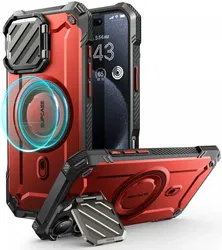 SUPCASE UB Pro MagXT Apple iPhone 16 Pro Hoesje Camera Protector Rood afbeelding