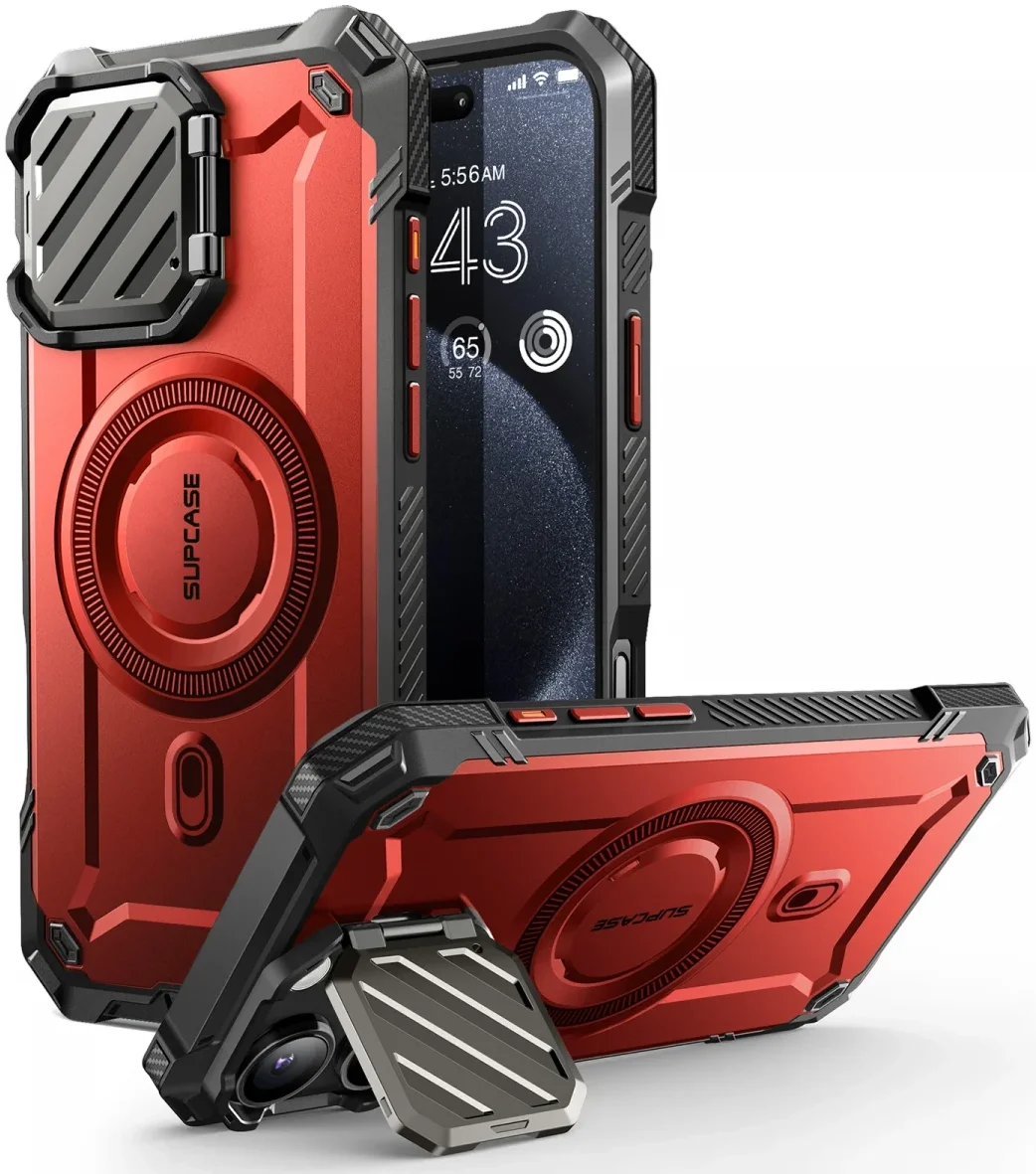 SUPCASE UB Pro MagXT Apple iPhone 16 Pro Hoesje Camera Protector Rood afbeelding 12