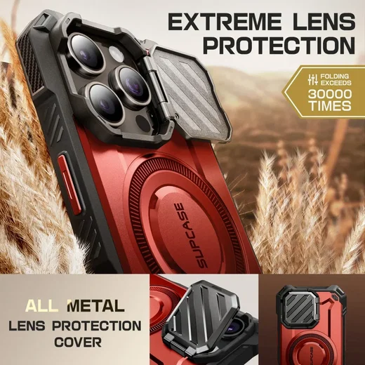 SUPCASE UB Pro MagXT Apple iPhone 16 Pro Hoesje Camera Protector Rood afbeelding 4