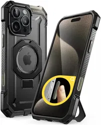 SUPCASE UB Grip Apple iPhone 16 Pro Hoesje MagSafe Kickstand Zwart afbeelding