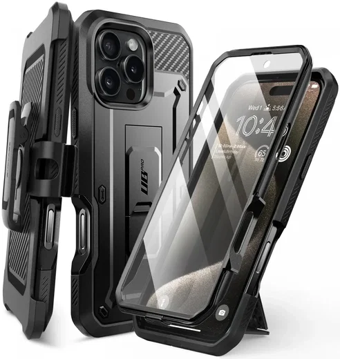 SUPCASE UB Pro Apple iPhone 16 Pro Max Hoesje Full Protect Kickstand Zwart afbeelding 1