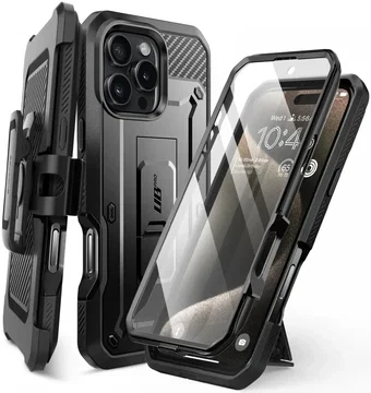 SUPCASE UB Pro Apple iPhone 16 Pro Max Hoesje Full Protect Kickstand Zwart
