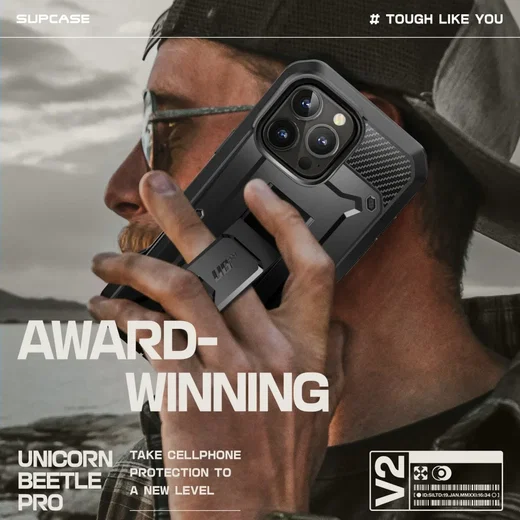 SUPCASE UB Pro Apple iPhone 16 Pro Max Hoesje Full Protect Kickstand Zwart afbeelding 2