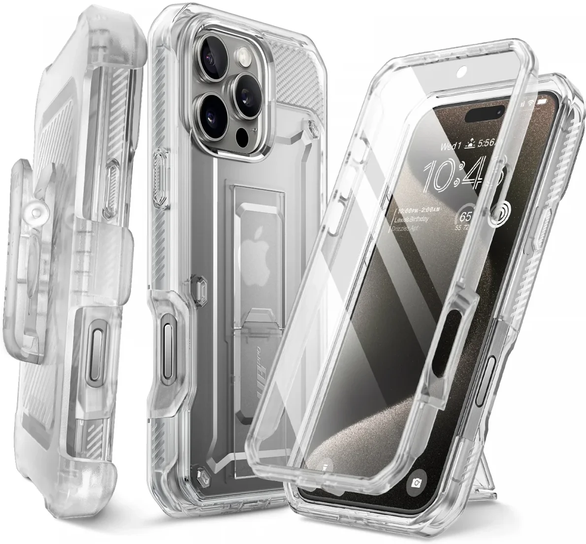 SUPCASE UB Pro Apple iPhone 16 Pro Max Hoesje Full Protect Kickstand Transparant afbeelding 1