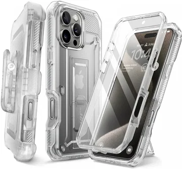 SUPCASE UB Pro Apple iPhone 16 Pro Max Hoesje Full Protect Kickstand Transparant