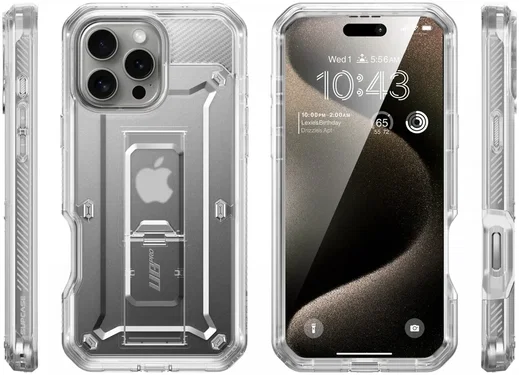 SUPCASE UB Pro Apple iPhone 16 Pro Max Hoesje Full Protect Kickstand Transparant afbeelding 9