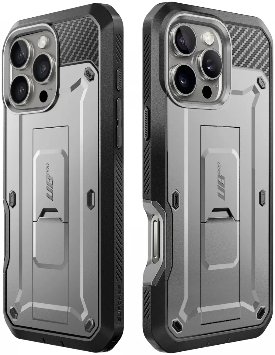 SUPCASE UB Pro Apple iPhone 16 Pro Max Hoesje Full Protect Kickstand Grijs afbeelding 10