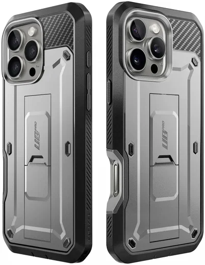 SUPCASE UB Pro Apple iPhone 16 Pro Max Hoesje Full Protect Kickstand Grijs afbeelding 10
