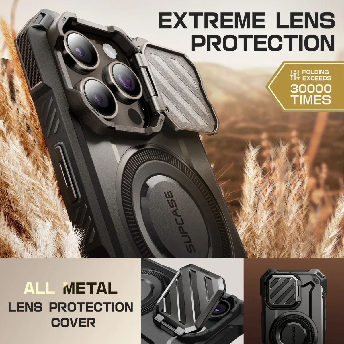 SUPCASE UB Pro MagXT Apple iPhone 16 Pro Max Hoesje Camera Protector Zwart afbeelding 3
