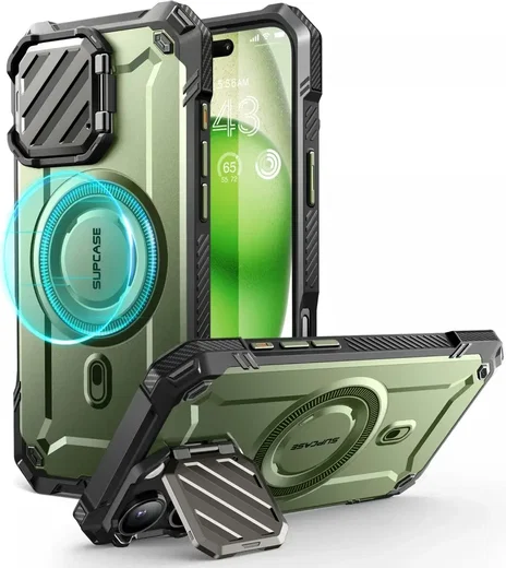 SUPCASE UB Pro MagXT Apple iPhone 16 Pro Max Hoesje Camera Protector Groen afbeelding 1