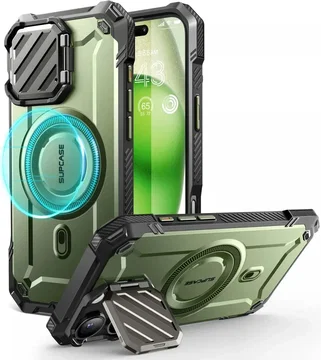 SUPCASE UB Pro MagXT Apple iPhone 16 Pro Max Hoesje Camera Protector Groen