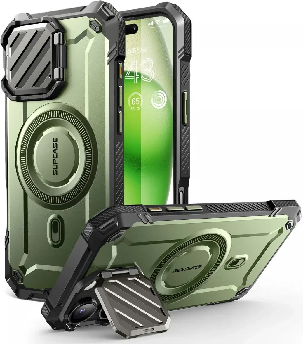 SUPCASE UB Pro MagXT Apple iPhone 16 Pro Max Hoesje Camera Protector Groen afbeelding 10