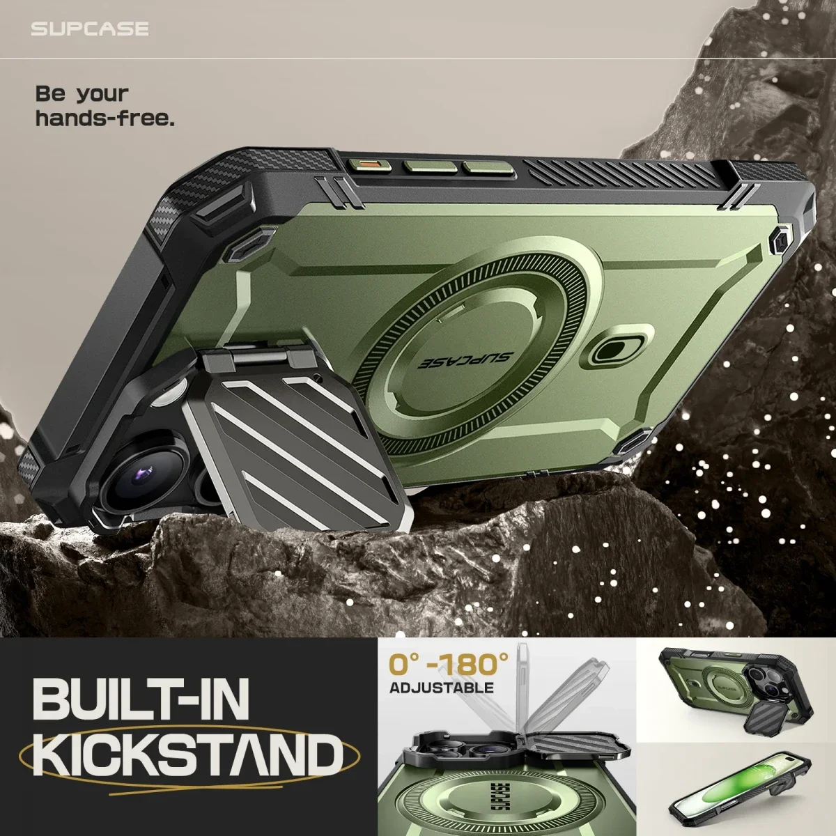 SUPCASE UB Pro MagXT Apple iPhone 16 Pro Max Hoesje Camera Protector Groen afbeelding 5