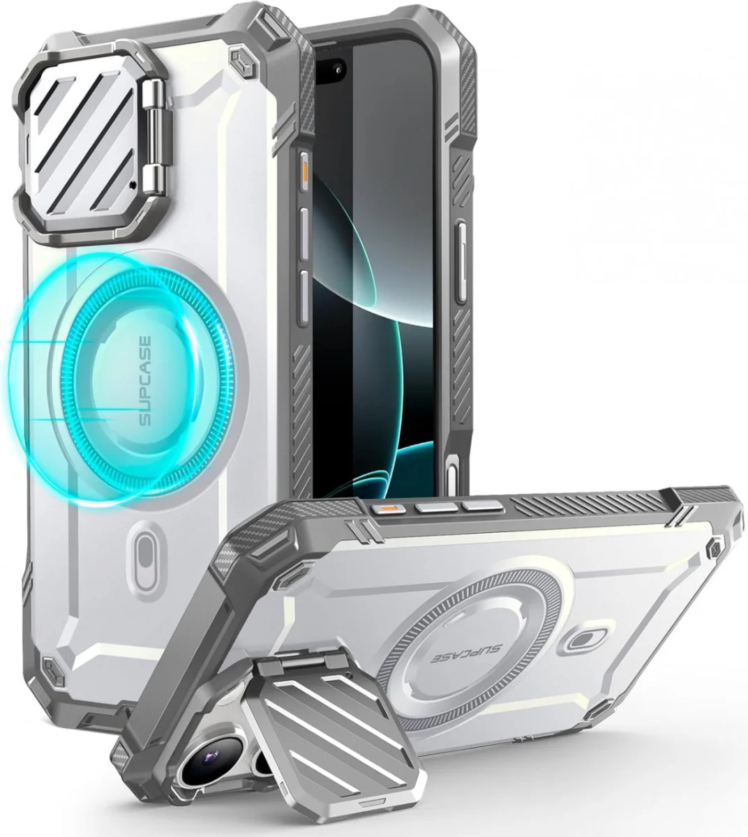 SUPCASE UB Pro MagXT Apple iPhone 16 Pro Max Hoesje Camera Protector Wit afbeelding 1