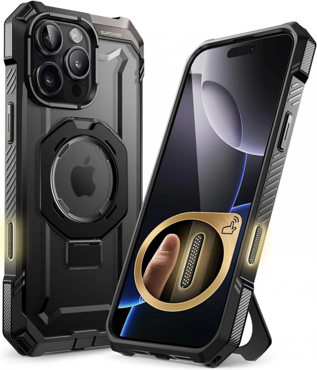 SUPCASE UB Grip Apple iPhone 16 Pro Max Hoesje MagSafe Kickstand Zwart afbeelding 1