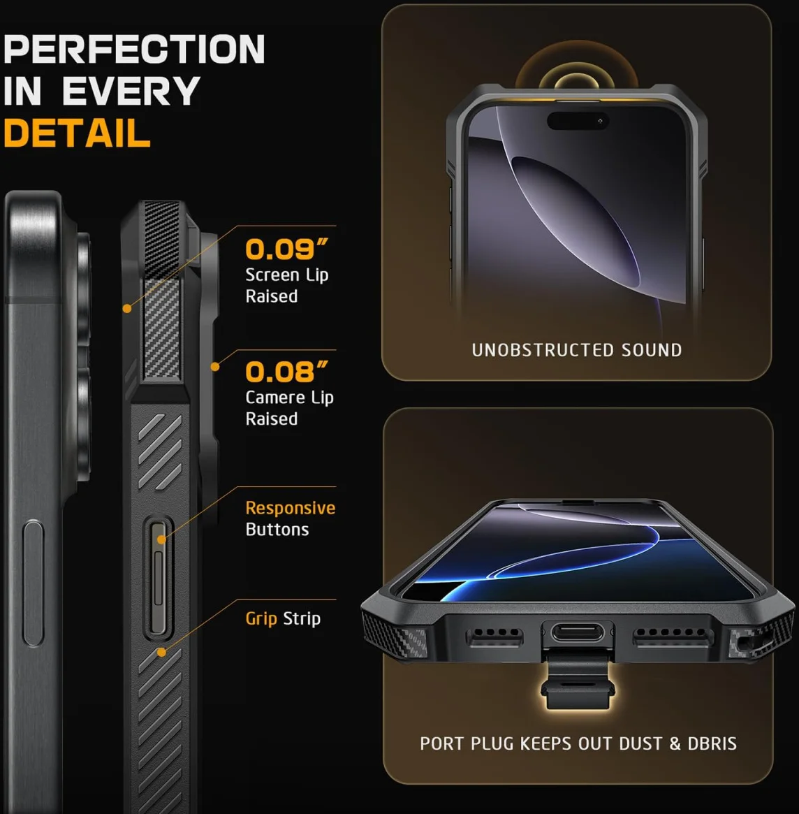 SUPCASE UB Grip Apple iPhone 16 Pro Max Hoesje MagSafe Kickstand Zwart afbeelding 8