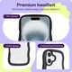 HappyCase Wavy Apple iPhone 16 Hoesje MagSafe Back Cover Transparant Zwart afbeelding 3