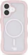 HappyCase Wavy Apple iPhone 16 Hoesje MagSafe Back Cover Roze