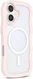 HappyCase Wavy Apple iPhone 16 Hoesje MagSafe Back Cover Roze afbeelding 2