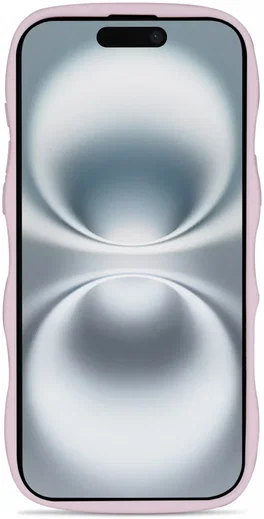 HappyCase Wavy Apple iPhone 16 Hoesje MagSafe Back Cover Roze afbeelding 12