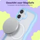 HappyCase Wavy Apple iPhone 16 Hoesje MagSafe Back Cover Blauw afbeelding 5