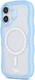 HappyCase Wavy Apple iPhone 16 Hoesje MagSafe Back Cover Blauw afbeelding 2