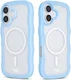 HappyCase Wavy Apple iPhone 16 Hoesje MagSafe Back Cover Blauw afbeelding 14