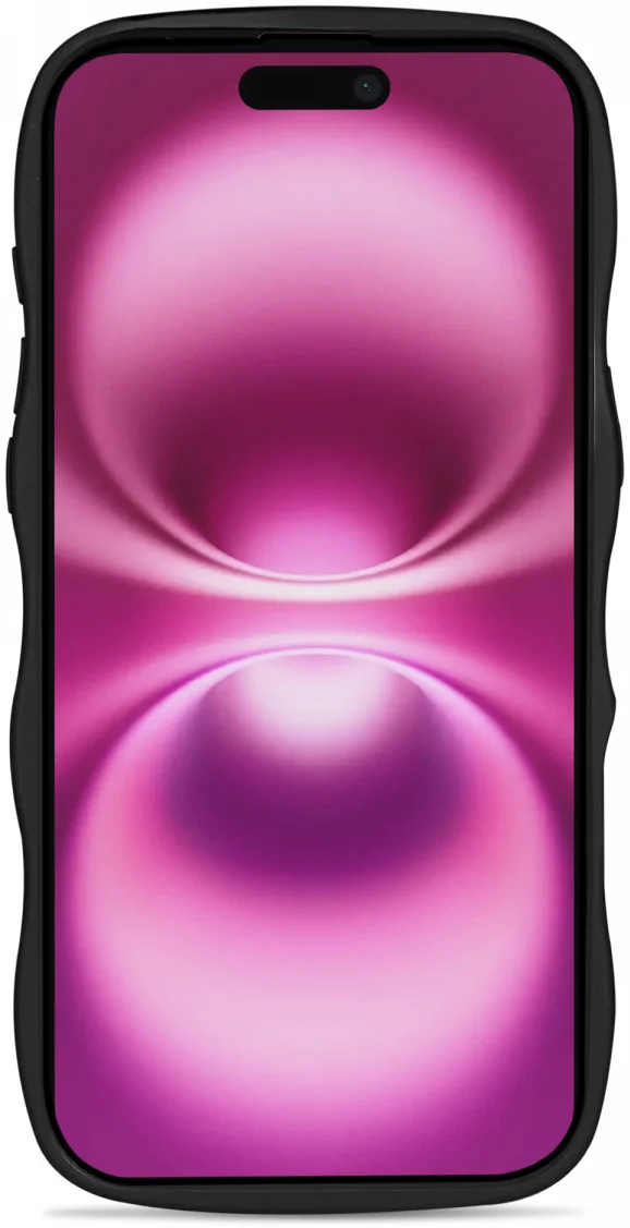 HappyCase Wavy Apple iPhone 16 Plus Hoesje MagSafe Back Cover Zwart afbeelding 12