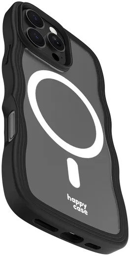 HappyCase Wavy Apple iPhone 16 Pro Hoesje MagSafe Back Cover Zwart afbeelding 25