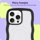 HappyCase Wavy Apple iPhone 16 Pro Hoesje MagSafe Back Cover Zwart afbeelding 4