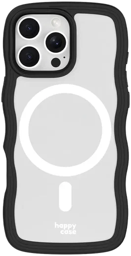 HappyCase Wavy Apple iPhone 16 Pro Hoesje MagSafe Back Cover Zwart afbeelding 15