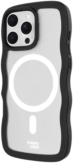 HappyCase Wavy Apple iPhone 16 Pro Hoesje MagSafe Back Cover Zwart afbeelding 17
