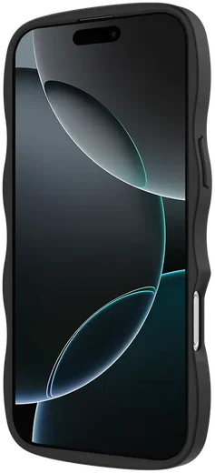 HappyCase Wavy Apple iPhone 16 Pro Hoesje MagSafe Back Cover Zwart afbeelding 19