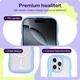 HappyCase Wavy Apple iPhone 16 Pro Hoesje MagSafe Back Cover Blauw afbeelding 3