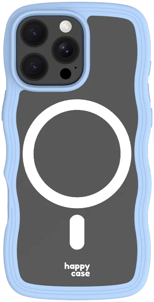 HappyCase Wavy Apple iPhone 16 Pro Hoesje MagSafe Back Cover Blauw afbeelding 21