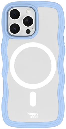 HappyCase Wavy Apple iPhone 16 Pro Hoesje MagSafe Back Cover Blauw afbeelding 15