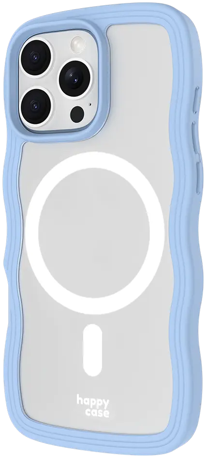 HappyCase Wavy Apple iPhone 16 Pro Hoesje MagSafe Back Cover Blauw afbeelding 17