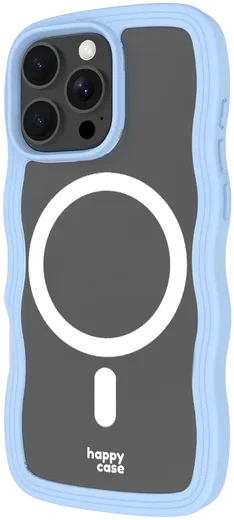 HappyCase Wavy Apple iPhone 16 Pro Hoesje MagSafe Back Cover Blauw afbeelding 22