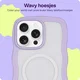 HappyCase Wavy Apple iPhone 16 Pro Hoesje MagSafe Back Cover Paars afbeelding 4