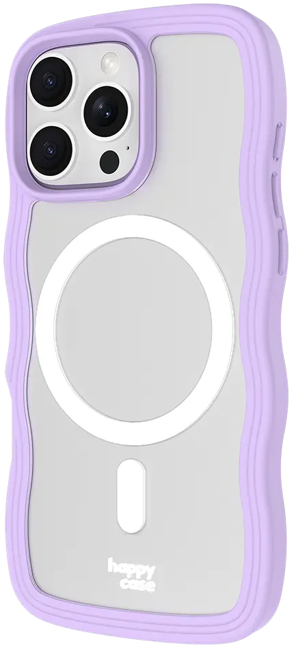 HappyCase Wavy Apple iPhone 16 Pro Hoesje MagSafe Back Cover Paars afbeelding 16