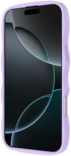HappyCase Wavy Apple iPhone 16 Pro Hoesje MagSafe Back Cover Paars afbeelding 17